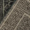 Abgenutzter Teppich im Khotan Stil mit Gittermuster in Blau & Grau von Rug&Kilim