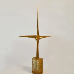 Abstrakte Aerodynamische Bronzeskulptur, Niederländisch, 1977