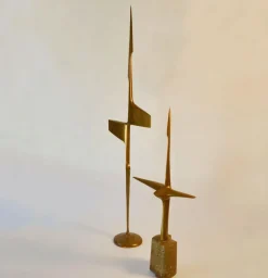 Abstrakte Aerodynamische Bronzeskulptur, Niederländisch, 1977