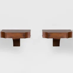 Acerbis Nachttische aus Holz, 1970, 2er Set