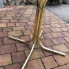 Achteckiger Esstisch aus Messing & Glas