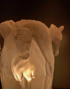 Acrylglas Horses Lampe im Stil von Lalique