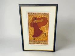 Adolfo De Carolis, Iorio's Daughter, Original Lithograph, 1914, Framed