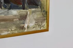 Adrian Van Arkel, Stockholm City Scene, 1960er, Öl auf Leinwand, Gerahmt