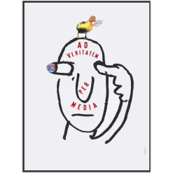 Ad Veritatem Per Media Poster von Gérard Paris-Clavel, 1990