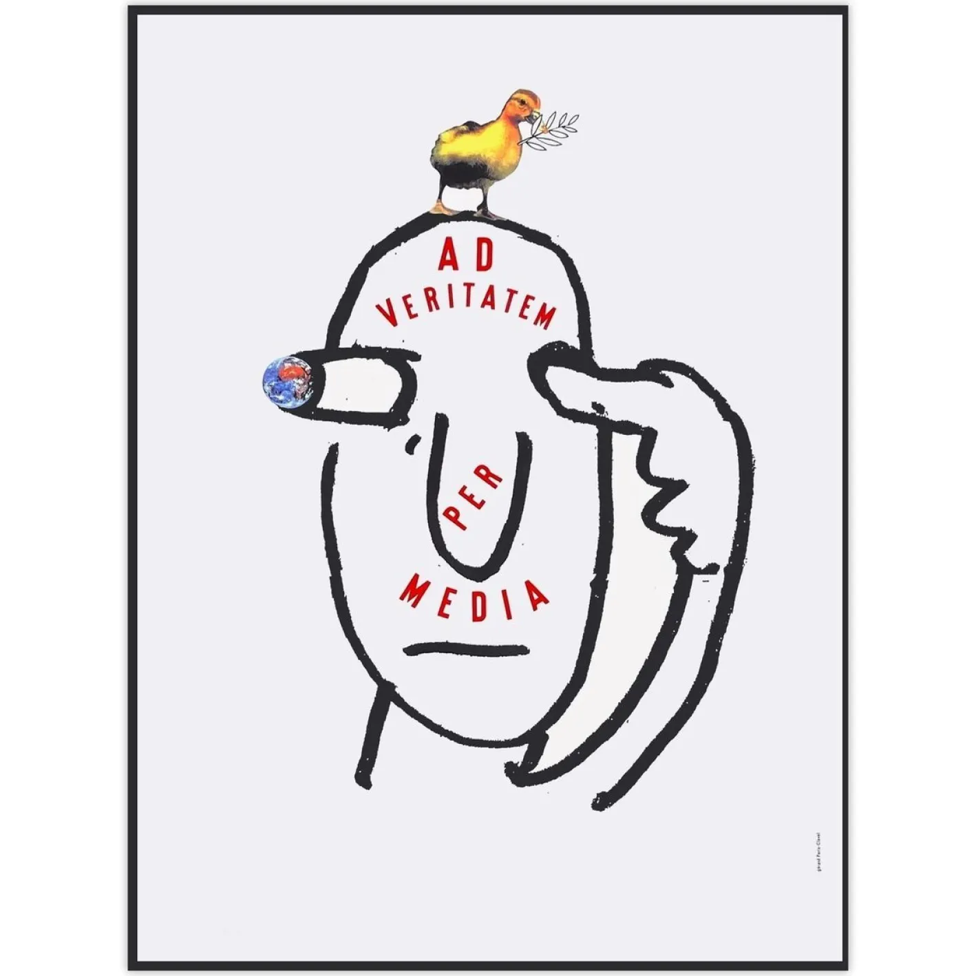 Ad Veritatem Per Media Poster von Gérard Paris-Clavel, 1990