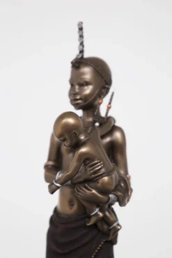 Afrikanische Statue Mama Africa Masai, Limited Edition, 2004, Harz