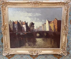 After Hein Hoppmann, Deutscher Expressionistischer Kanal, 1890er, Ölgemälde