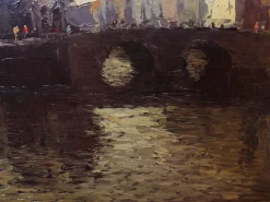 After Hein Hoppmann, Deutscher Expressionistischer Kanal, 1890er, Ölgemälde
