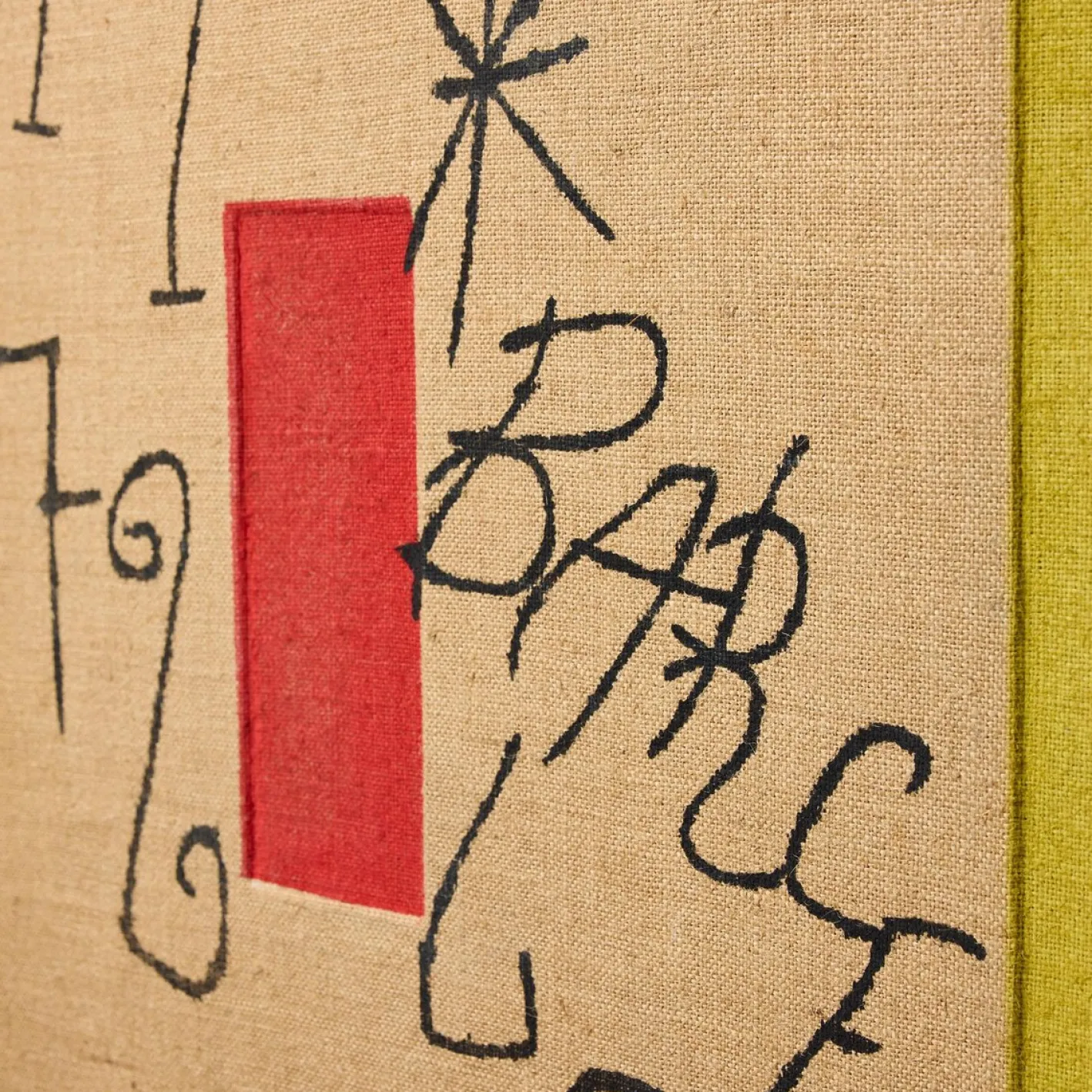 After Joan Miró, Barcelona, 1973 Lithographie in limitierter Auflage auf Sackleinen