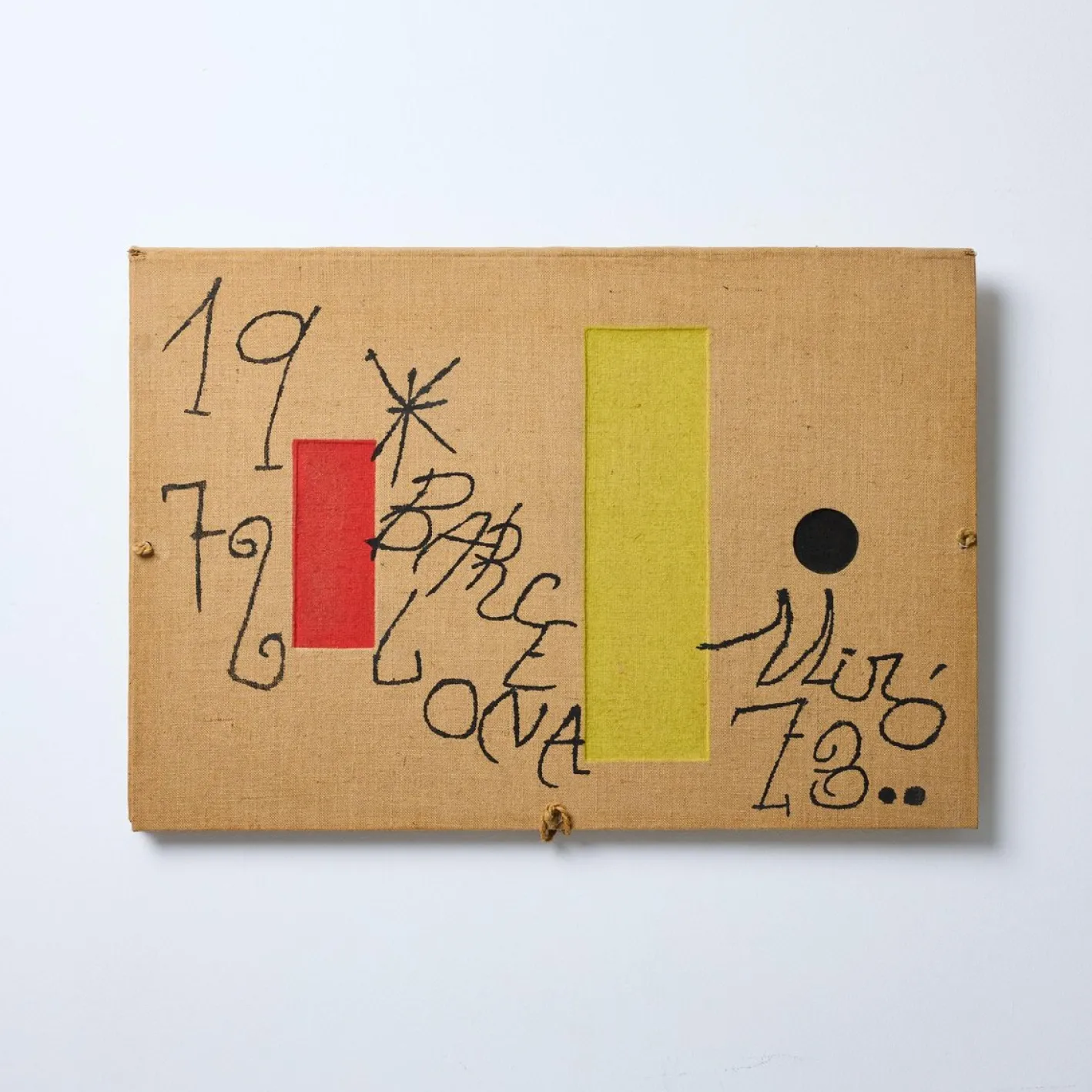 After Joan Miró, Barcelona, 1973 Lithographie in limitierter Auflage auf Sackleinen