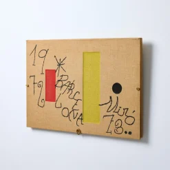 After Joan Miró, Barcelona, 1973 Lithographie in limitierter Auflage auf Sackleinen