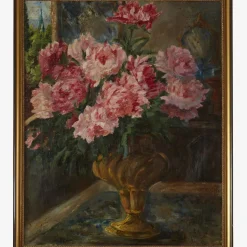 Airoldi, Stillleben mit Pfingstrosen, 1924, Öl auf Leinwand