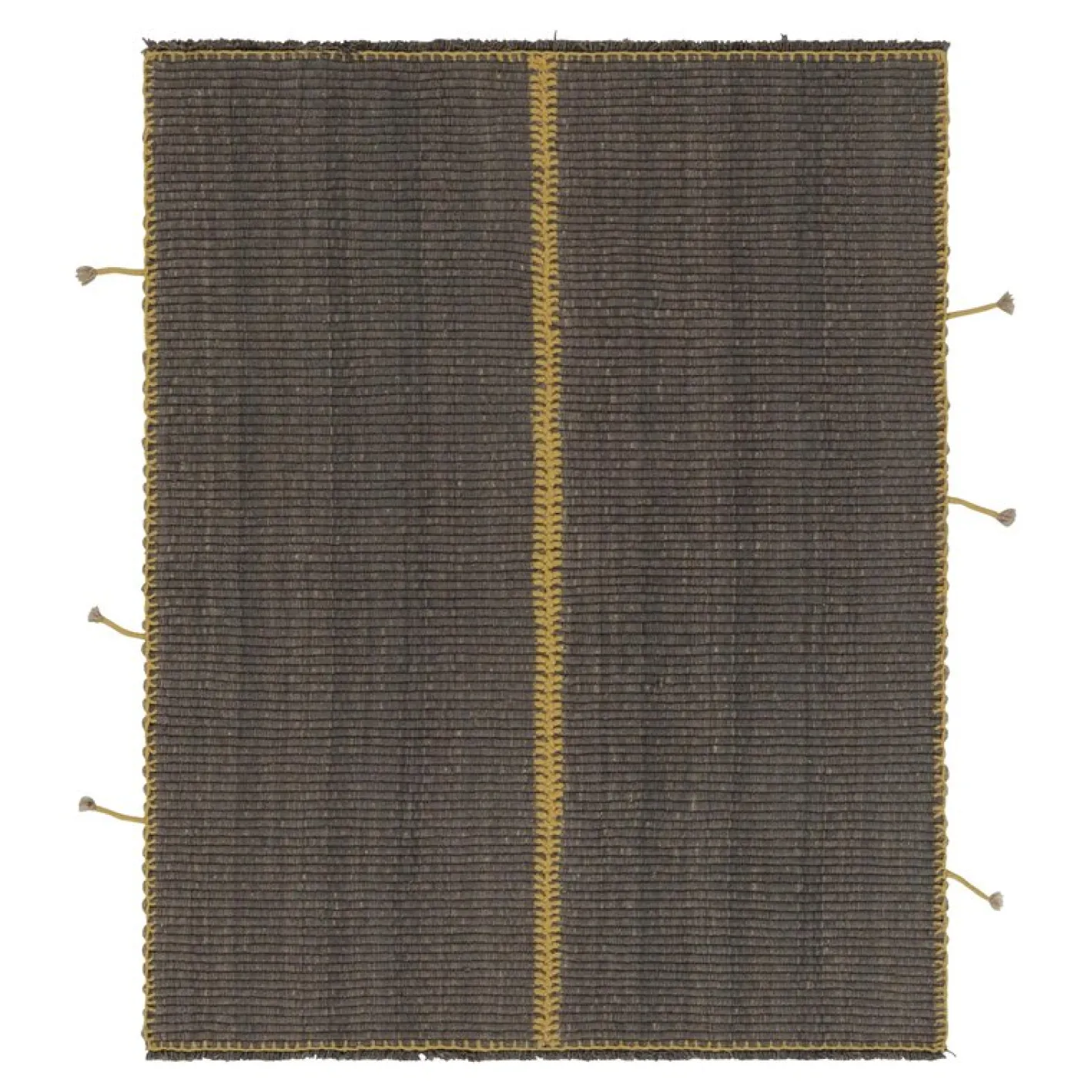 Akzent Kelim mit grau-beigen Strukturstreifen von Rug&Kilim