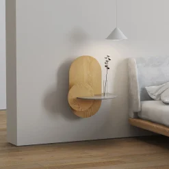 Alba L Ovaler Nachttisch von Daniel García Sánchez für Woodendot