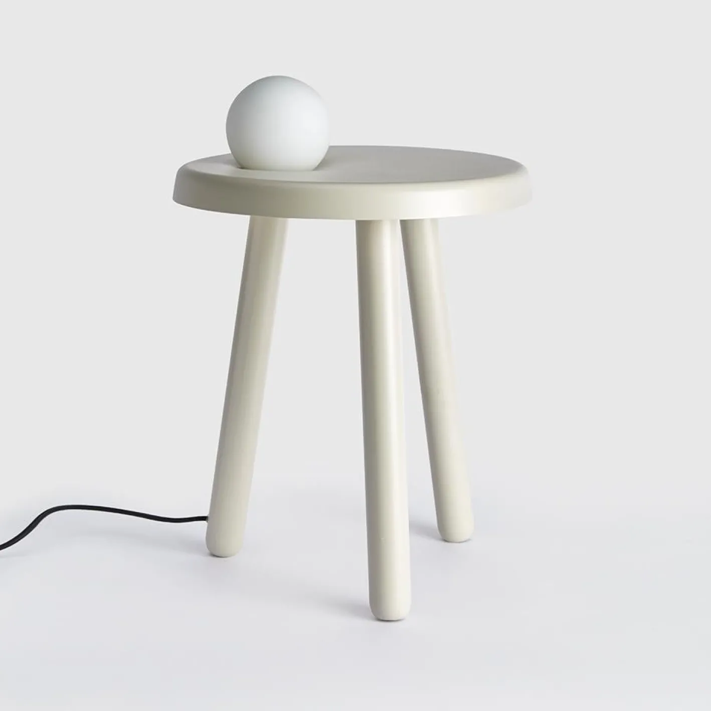 Alby Petrolgrüner Albi Tisch mit Lampe von Mason Editions