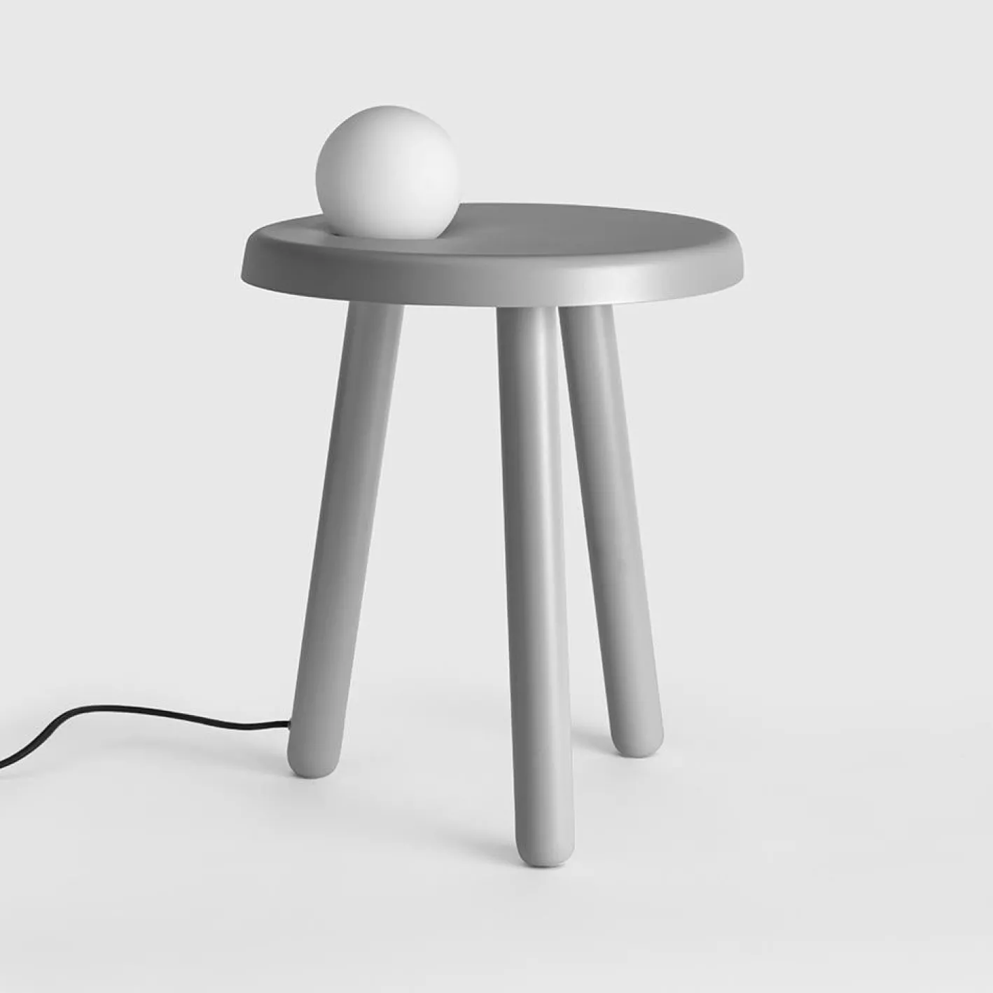 Alby Petrolgrüner Albi Tisch mit Lampe von Mason Editions