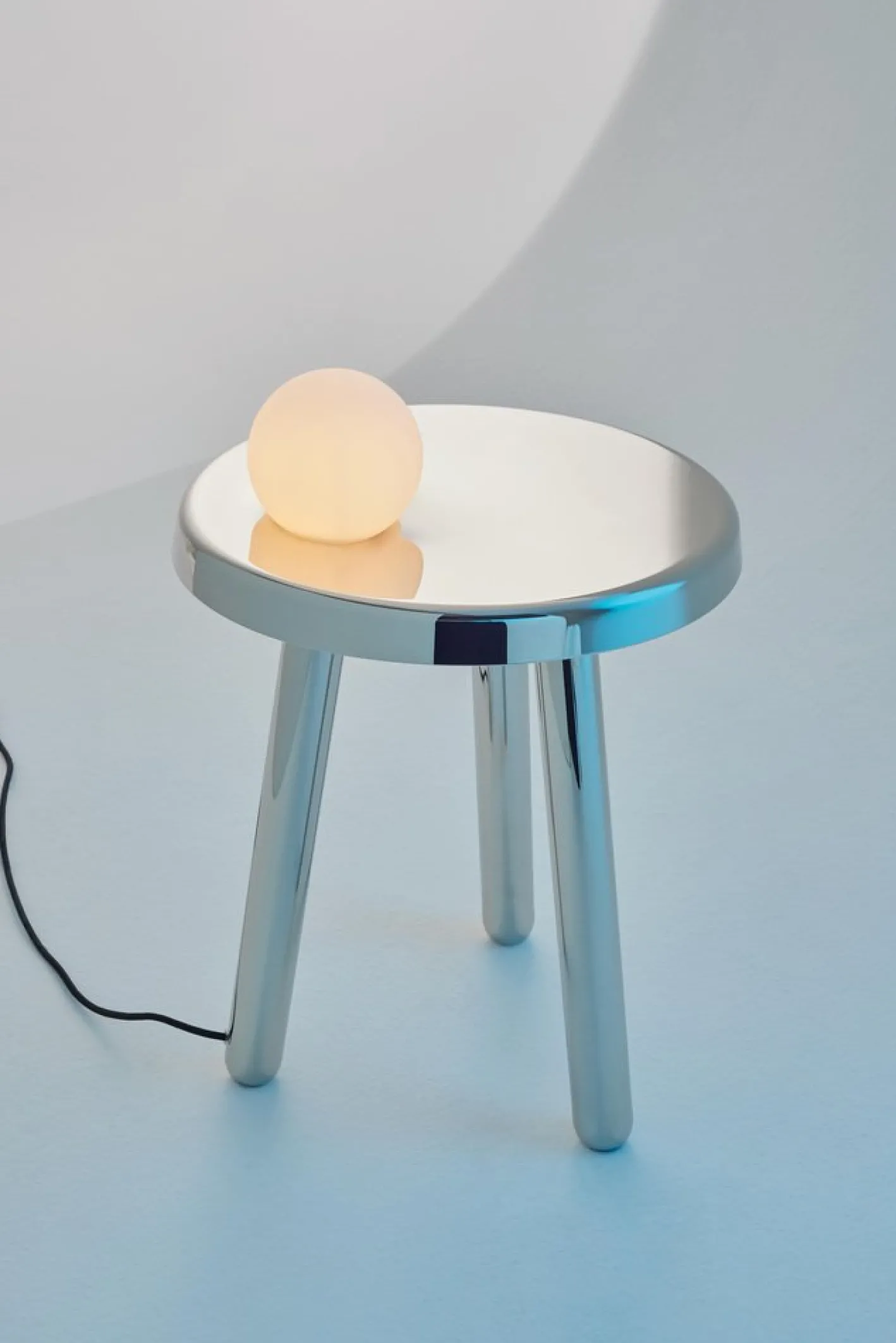 Alby Petrolgrüner Albi Tisch mit Lampe von Mason Editions