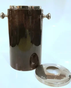 Aldo Tura zugeschriebener Weinkühler aus Ziegenleder, 1960er, 2er Set