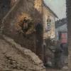 Alexandre Marcette, Fête de Village avec Collectionneur de Broussailles, Öl auf Leinwand