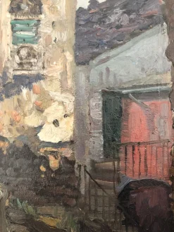 Alexandre Marcette, Fête de Village avec Collectionneur de Broussailles, Öl auf Leinwand
