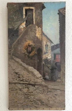Alexandre Marcette, Fête de Village avec Collectionneur de Broussailles, Öl auf Leinwand