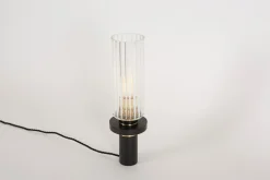Alexandre Tischlampe aus Messing und Aluminium mit Kanneliertem Glas von Marine Breynaert