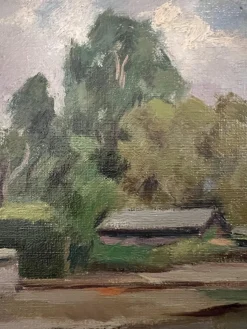 Alexis Louis Roche, Au bord du lac, Genf, Öl auf Leinwand
