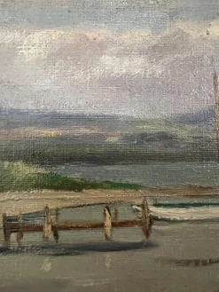 Alexis Louis Roche, Au bord du lac, Genf, Öl auf Leinwand
