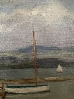Alexis Louis Roche, Au bord du lac, Genf, Öl auf Leinwand