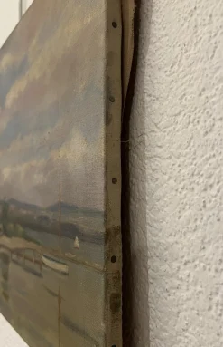 Alexis Louis Roche, Au bord du lac, Genf, Öl auf Leinwand