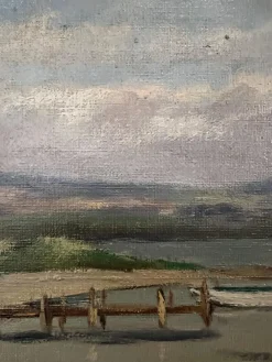 Alexis Louis Roche, Au bord du lac, Genf, Öl auf Leinwand