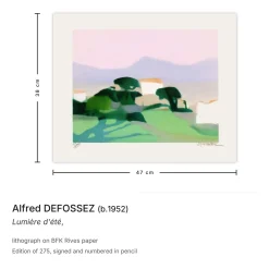 Alfred Defossez, Lumière Dété, Lithographie