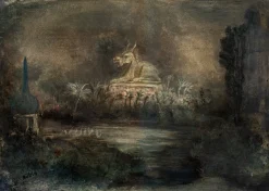 Alfred Kubin, Chinesisches Grab, 1906, Gouache