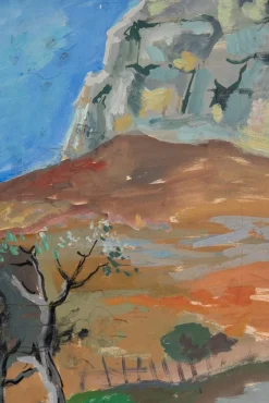 Alfred Lop-Montel, Mediterrane Landschaft, Gouache auf Papier, gerahmt