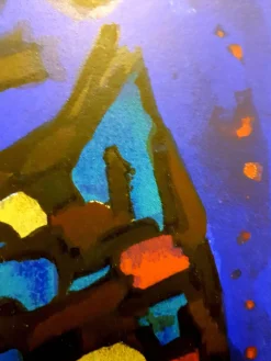 Alfred Manessier - Abstract Blue Composition - Original Lithografie 1964