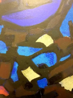 Alfred Manessier - Abstract Blue Composition - Original Lithografie 1964