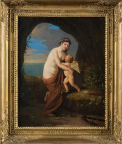 Allegorische Szene, Aphrodite und Eros - Öl auf Leinwand - Ende des 18. / Anfang des 19. Ende des 18. - Anfang des 19. Jahrhunderts