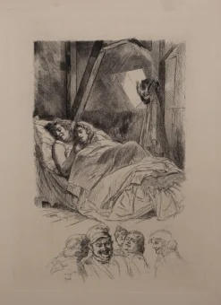 Alméry Lobel-Riche, Les amants endormis, Radierung