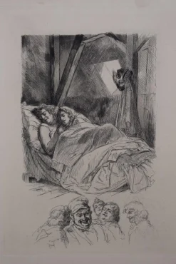 Alméry Lobel-Riche, Les amants endormis, Radierung