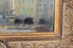 Alois Pfund, Marienplatz, München, 1920er Jahre, Öl auf Karton, gerahmt