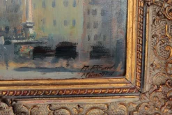 Alois Pfund, Marienplatz, München, 1920er Jahre, Öl auf Karton, gerahmt
