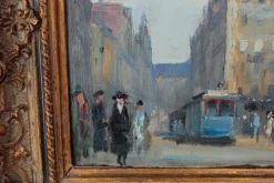 Alois Pfund, Marienplatz, München, 1920er Jahre, Öl auf Karton, gerahmt