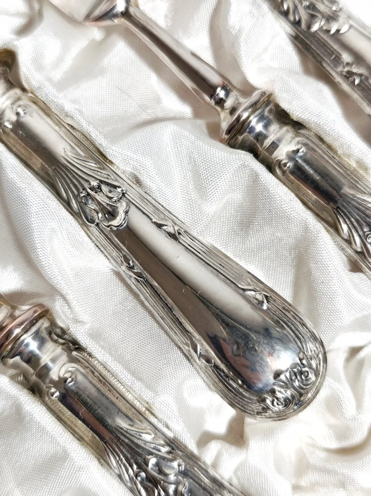 Alpaka Dessertbesteck, Spanien, 1950er, 12 Set