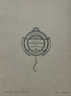 Alphonse Mucha, Cover für l'Estampe Moderne, November 1898, Lithographie