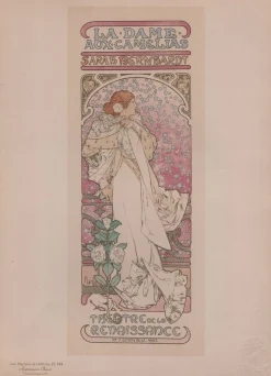 Alphonse Mucha, La Dame aux Camelias von Les Maîtres de L'Affiche, 1898, Original Lithographie