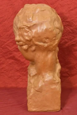 Amedeo Gennarelli, Art Deco Mutterschaftsskulptur, Terrakotta, 20. Jahrhundert