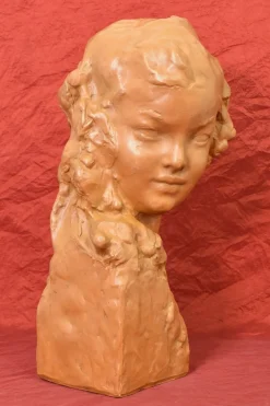 Amedeo Gennarelli, Art Deco Mutterschaftsskulptur, Terrakotta, 20. Jahrhundert