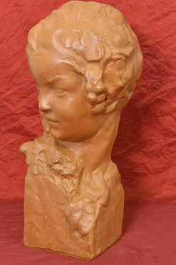 Amedeo Gennarelli, Art Deco Mutterschaftsskulptur, Terrakotta, 20. Jahrhundert