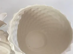 Ananas Eiskübel aus glasierter Keramik mit Deckel, 20. Jh.